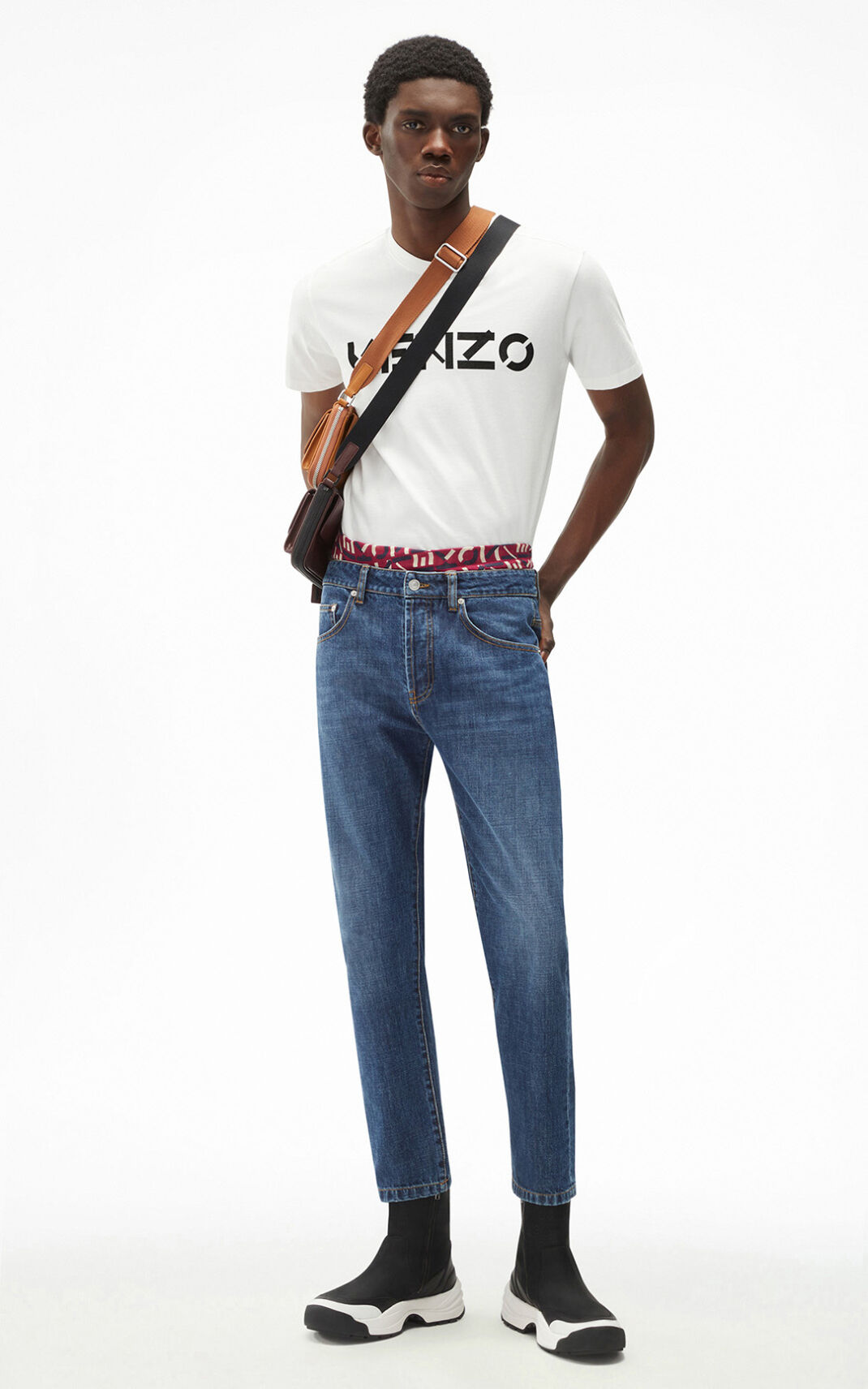 Kenzo Cropped Moška Kavbojke Mornarsko Modra SI-1868340